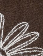 j&x Pulover din bumbac și lână decorat cu broderie florală în față Deta Maro