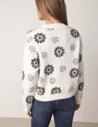 j&x Pulover din lână de iarnă cu motiv floral Unika Bej deschis