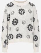 j&x Pulover din lână de iarnă cu motiv floral Unika Bej deschis