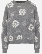 j&x Pulover din lână de iarnă cu motiv floral Unika Gri
