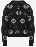 j&x Pulover din lână de iarnă cu motiv floral Unika Negru