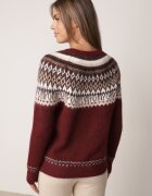 j&x Pulover din lână și bumbac cu model norvegian Asames Bordo