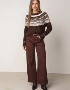 j&x Pulover din lână și bumbac cu model norvegian Asames Maro