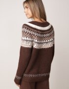 j&x Pulover din lână și bumbac cu model norvegian Asames Maro