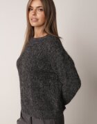 j&x Pulover din modal vâscoză și bumbac cu împletituri Cisela Bej Gri închis