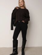 j&x Pulover din modal vâscoză și bumbac cu împletituri Cisela Bej Maro