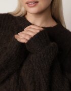 j&x Pulover din modal vâscoză și bumbac cu împletituri Cisela Bej Maro