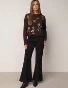 j&x Pulover elegant cu lână decorat cu paiete Querrida Maro
