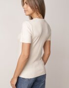 j&x Pulover elegant din viscoză cu croială de bluză cu mânecă scurtă Euim Bej