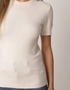 j&x Pulover elegant din viscoză cu croială de bluză cu mânecă scurtă Euim Bej