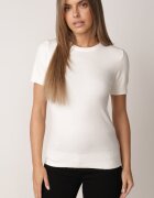 j&x Pulover elegant din viscoză cu croială de bluză cu mânecă scurtă Euim Bej deschis