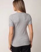 j&x Pulover elegant din viscoză cu croială de bluză cu mânecă scurtă Euim Gri