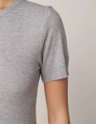 j&x Pulover elegant din viscoză cu croială de bluză cu mânecă scurtă Euim Gri