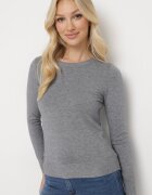j&x Pulover Gri Clasic din Tricot Moale Helentia