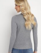 j&x Pulover Gri Clasic din Tricot Moale Helentia