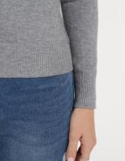 j&x Pulover Gri Clasic din Tricot Moale Helentia