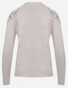 j&x Pulover Gri deschis cu bumbac Decorat cu paiete Leanelwen