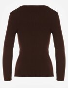 j&x Pulover Maro Mulat din tricot reiat cu bumbac cu decolteu în V Tesma