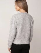j&x Pulover melanj cu lână bumbac și manșetă largă Indirra Gri deschis
