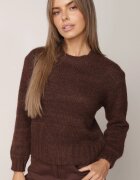 j&x Pulover melanj cu lână bumbac și manșetă largă Indirra Maro