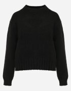 j&x Pulover melanj cu lână bumbac și manșetă largă Indirra Negru