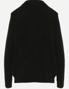 j&x Pulover Negru Casual cu Lână și Bumbac Nedalla
