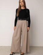 j&x Pulover Negru cu Decolteu Rotund Reiat Umame
