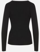 j&x Pulover Negru cu Inserții Dantelate cu Bumbac Deriera