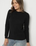 j&x Pulover Negru cu Lână în Stil Clasic Firrive