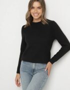 j&x Pulover Negru cu Lână în Stil Clasic Firrive