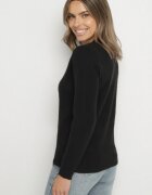 j&x Pulover Negru cu Lână în Stil Clasic Firrive