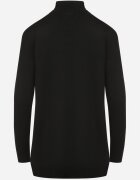 j&x Pulover Negru cu semiguler din bumbac și buzunar stil cangur Emirielia