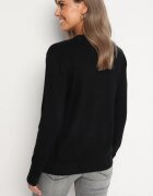j&x Pulover Negru din bumbac și cu broderie decorativă și nasturi Merissan