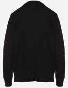 j&x Pulover Negru din bumbac și cu broderie decorativă și nasturi Merissan