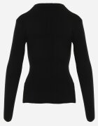 j&x Pulover Negru Reiat cu Zirconii Romivra