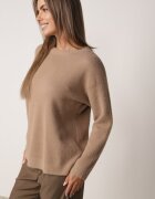 j&x Pulover oversize din lână și bumbac în stil minimalist Azrele Bej
