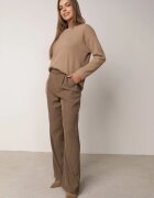 j&x Pulover oversize din lână și bumbac în stil minimalist Azrele Bej