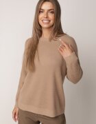 j&x Pulover oversize din lână și bumbac în stil minimalist Azrele Bej