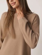 j&x Pulover oversize din lână și bumbac în stil minimalist Azrele Bej