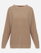 j&x Pulover oversize din lână și bumbac în stil minimalist Azrele Bej