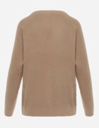 j&x Pulover oversize din lână și bumbac în stil minimalist Azrele Bej