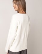 j&x Pulover oversize din lână și bumbac în stil minimalist Azrele Bej deschis
