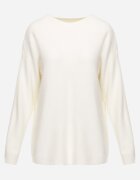 j&x Pulover oversize din lână și bumbac în stil minimalist Azrele Bej deschis