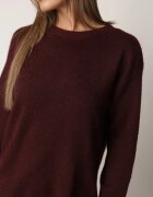 j&x Pulover oversize din lână și bumbac în stil minimalist Azrele Bordo