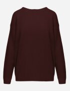 j&x Pulover oversize din lână și bumbac în stil minimalist Azrele Bordo