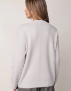 j&x Pulover oversize din lână și bumbac în stil minimalist Azrele Gri