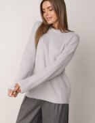j&x Pulover oversize din lână și bumbac în stil minimalist Azrele Gri