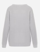 j&x Pulover oversize din lână și bumbac în stil minimalist Azrele Gri