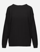 j&x Pulover oversize din lână și bumbac în stil minimalist Azrele Negru