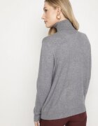 j&x Pulover pe gât Casual Gri din Lână cu Croi Drept Reiselia